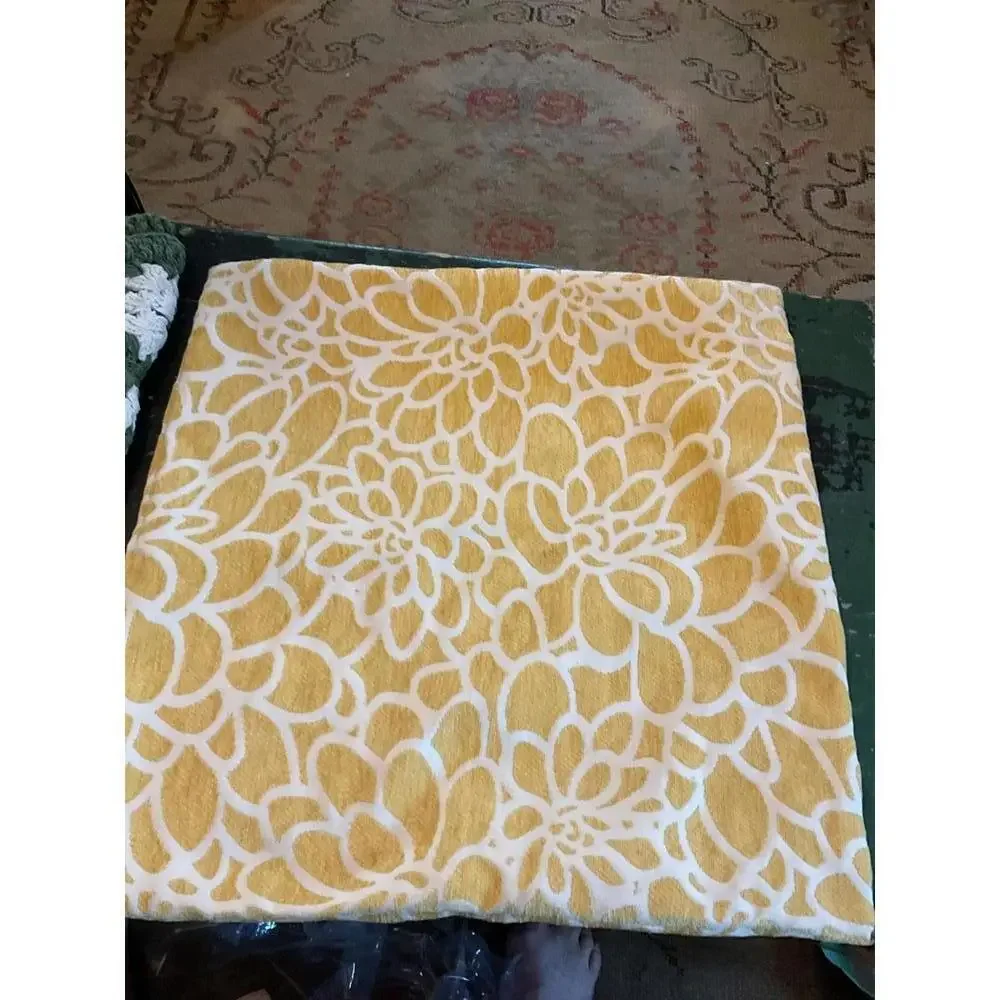 Chic Floral Pillow Sham in Sunny Yellow 18” X 18”